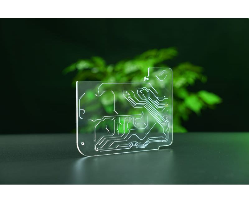 Chips microfluídicos acrílicos personalizados, piezas de PMMA - Micro-01