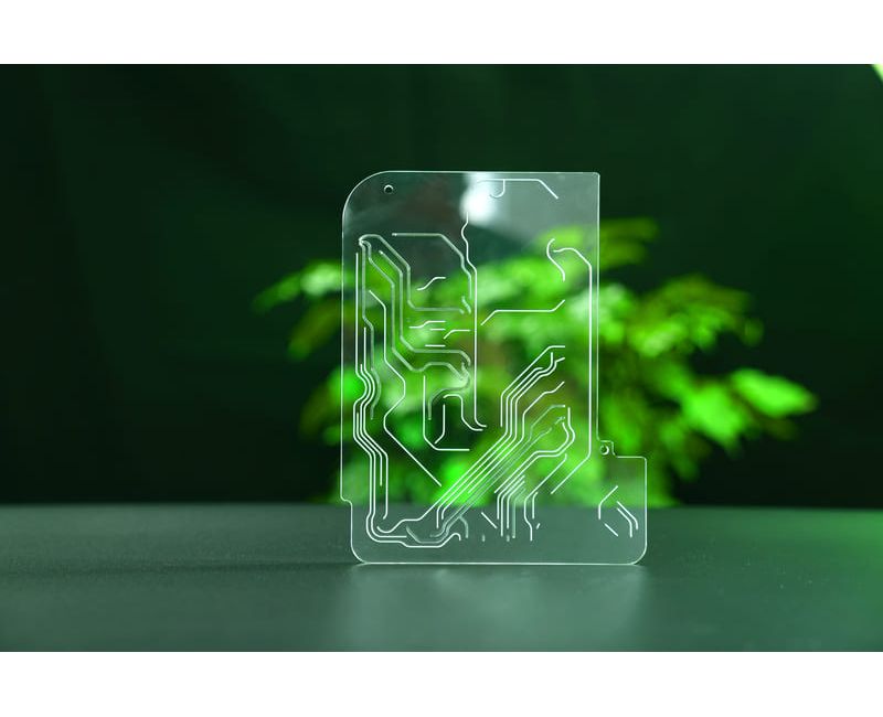Chips microfluídicos acrílicos personalizados, piezas de PMMA - Micro-01