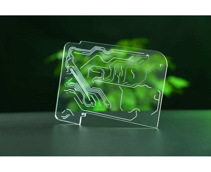 Chips microfluídicos acrílicos personalizados, piezas de PMMA - Micro-01