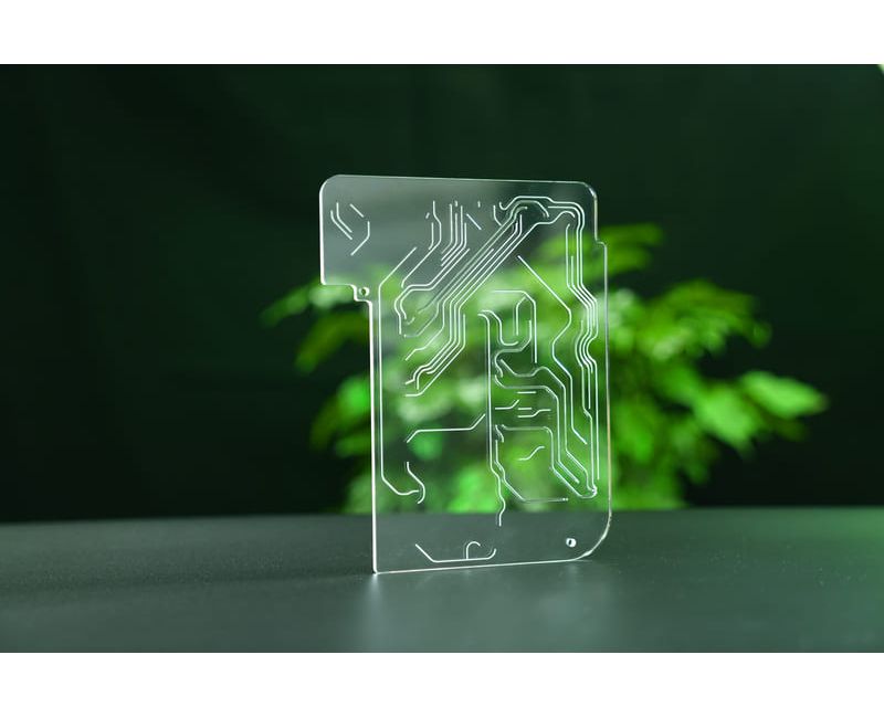 Chips microfluídicos acrílicos personalizados, piezas de PMMA - Micro-01