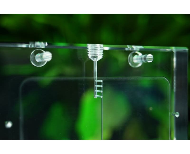 Piezas de tratamiento de agua acrílicas personalizadas Piezas de plástico transparente - WT03